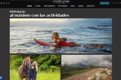 Webseite für Ferienhäuser - Tourismus in Galicia